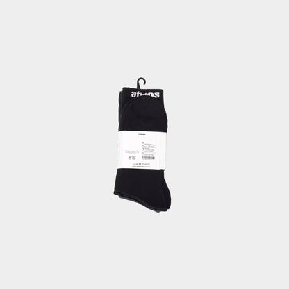 atmos Small Jacquard Logo 3P Socks