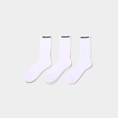 atmos Small Jacquard Logo 3P Socks