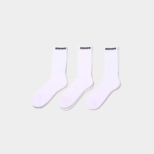 atmos Small Jacquard Logo 3P Socks