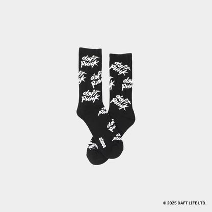 atmos X Daft Punk Logo All Over Socks