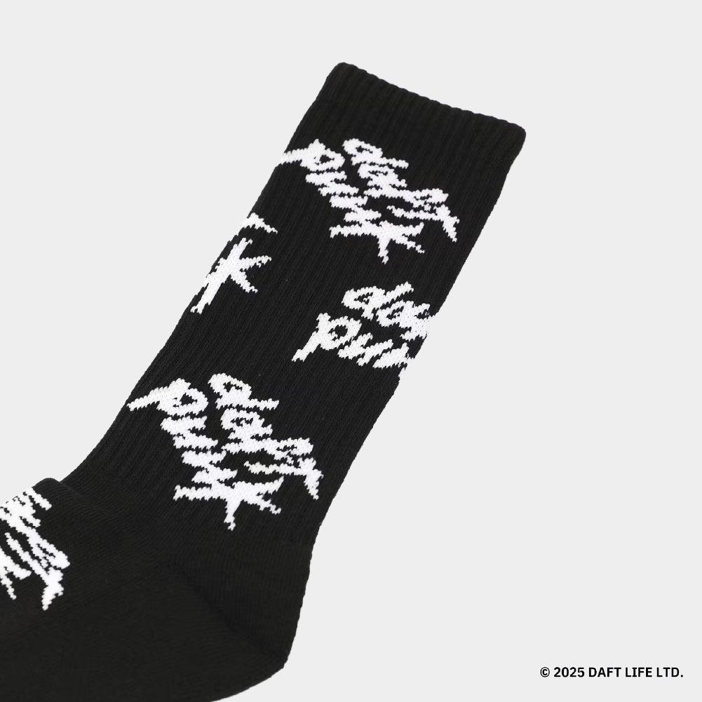 atmos X Daft Punk Logo All Over Socks