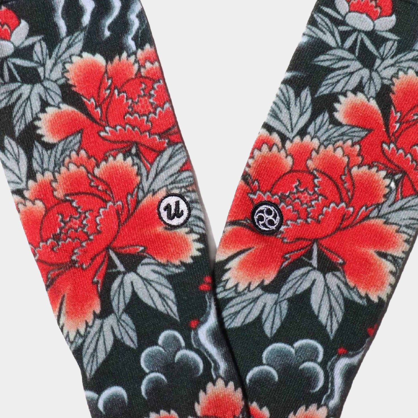 atmos UBIQ "Irezumi" Socks (Botan) Designed by Ichibay
