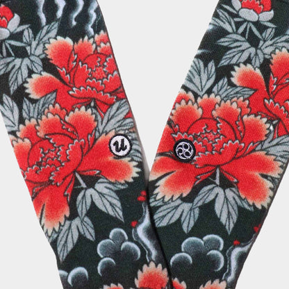 atmos UBIQ "Irezumi" Socks (Botan) Designed by Ichibay