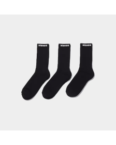 atmos Small Jacquard Logo 3P Socks