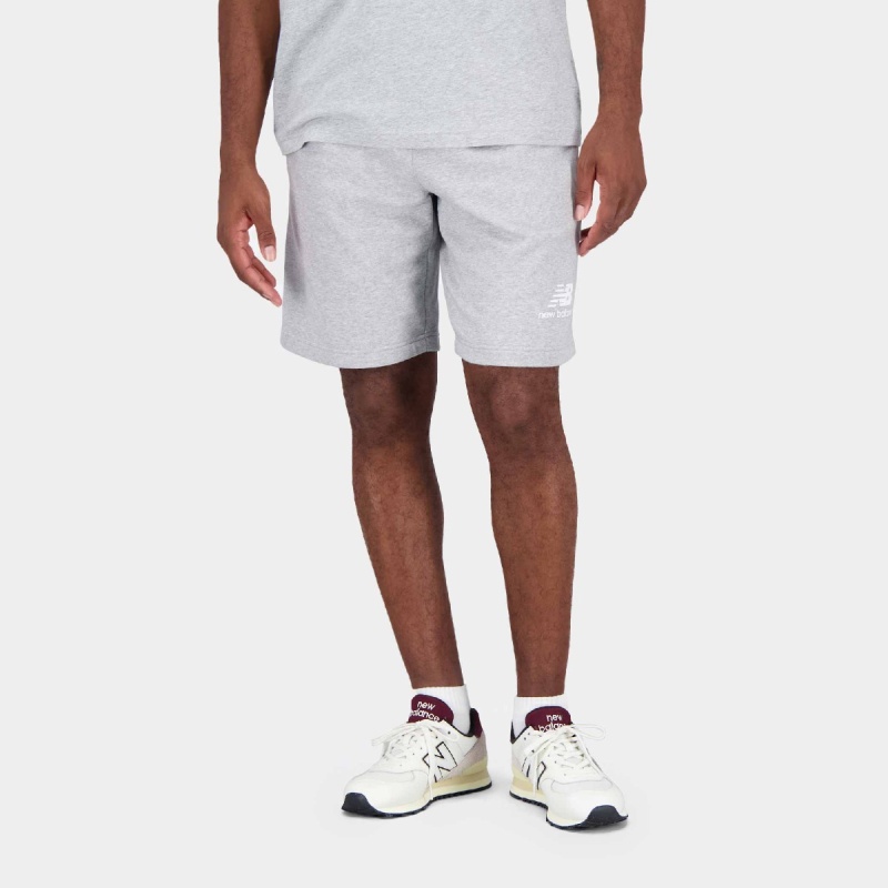 New Balance Essentials Stacked Logo French Terry Short