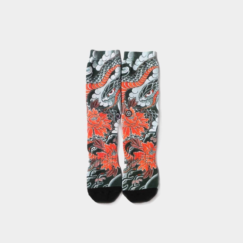 atmos UBIQ "Irezumi" Socks (Hevi_Botan) Designed By Mutsuo