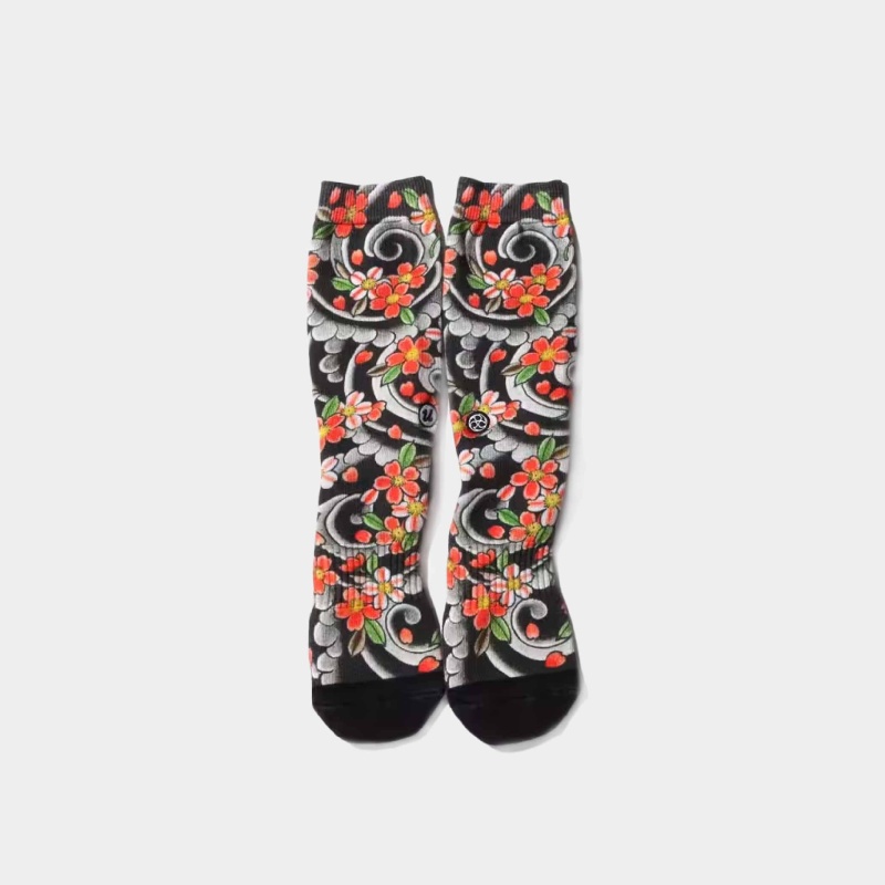 atmos UBIQ "Irezumi" Socks (Sakurafubuki) Designed by Mutsuo