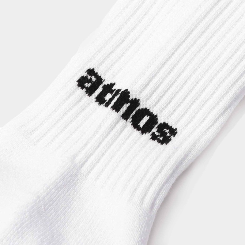 atmos Heel Logo Socks (ATM-PA-S013-WHT) | Prominent Japanese Streetwear ...